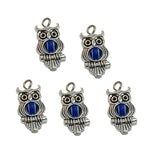 Mini Pendants Evil Eye Alloy Charms 21x14x4 MM (5 Mixed Shapes) Animal Bird Antique Silver Color For DIY Bracelets Jewellery Making